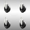 Service Caster 5 Inch 316SS Soft Rubber Wheel Swivel 10mm Threaded Stem Caster Set SCC SCC-SS316TS20S514-SRS-M1015-4 - alternate 1